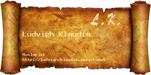 Ludvigh Klaudia névjegykártya