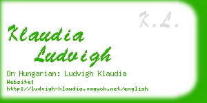 klaudia ludvigh business card